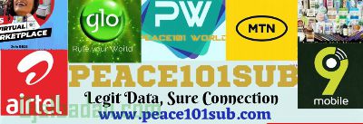 PEACE101SUB - BEREKETE INTERNET DATA FOR YOU