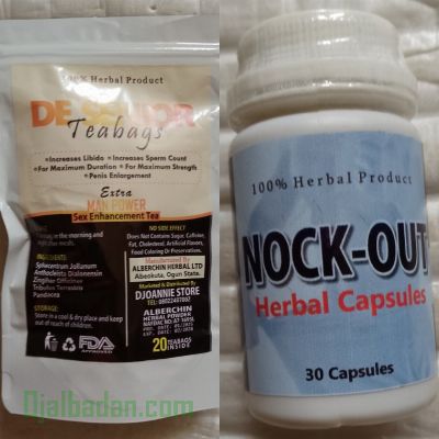 De Senior Men Extra Manpower Sex Enhancement Tea+Nock Out Herbal Capsule