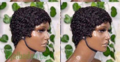 Lovely Short Curly Human Hair Skin
